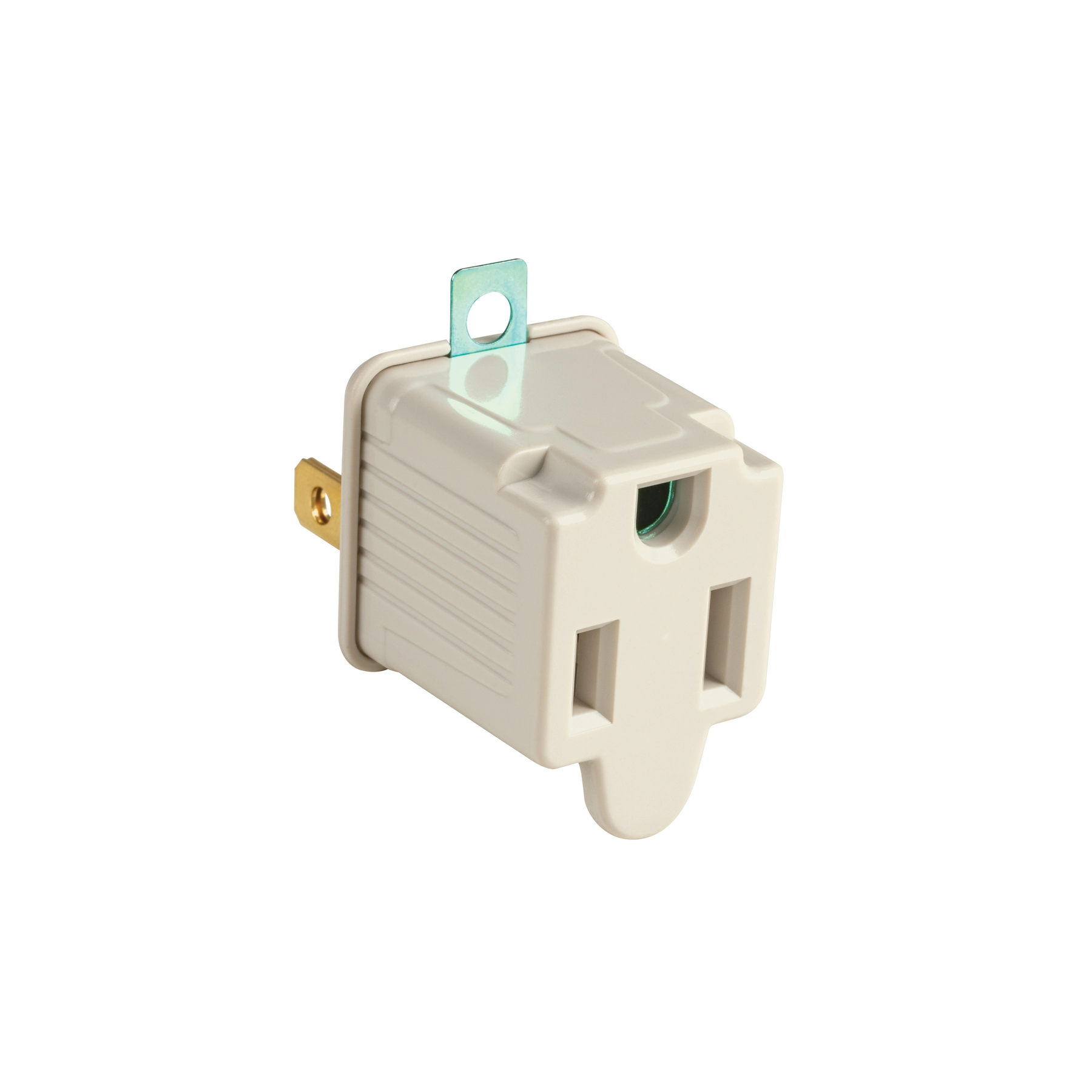 Adaptador 3 a 2, gris, a granel, VOLTECK