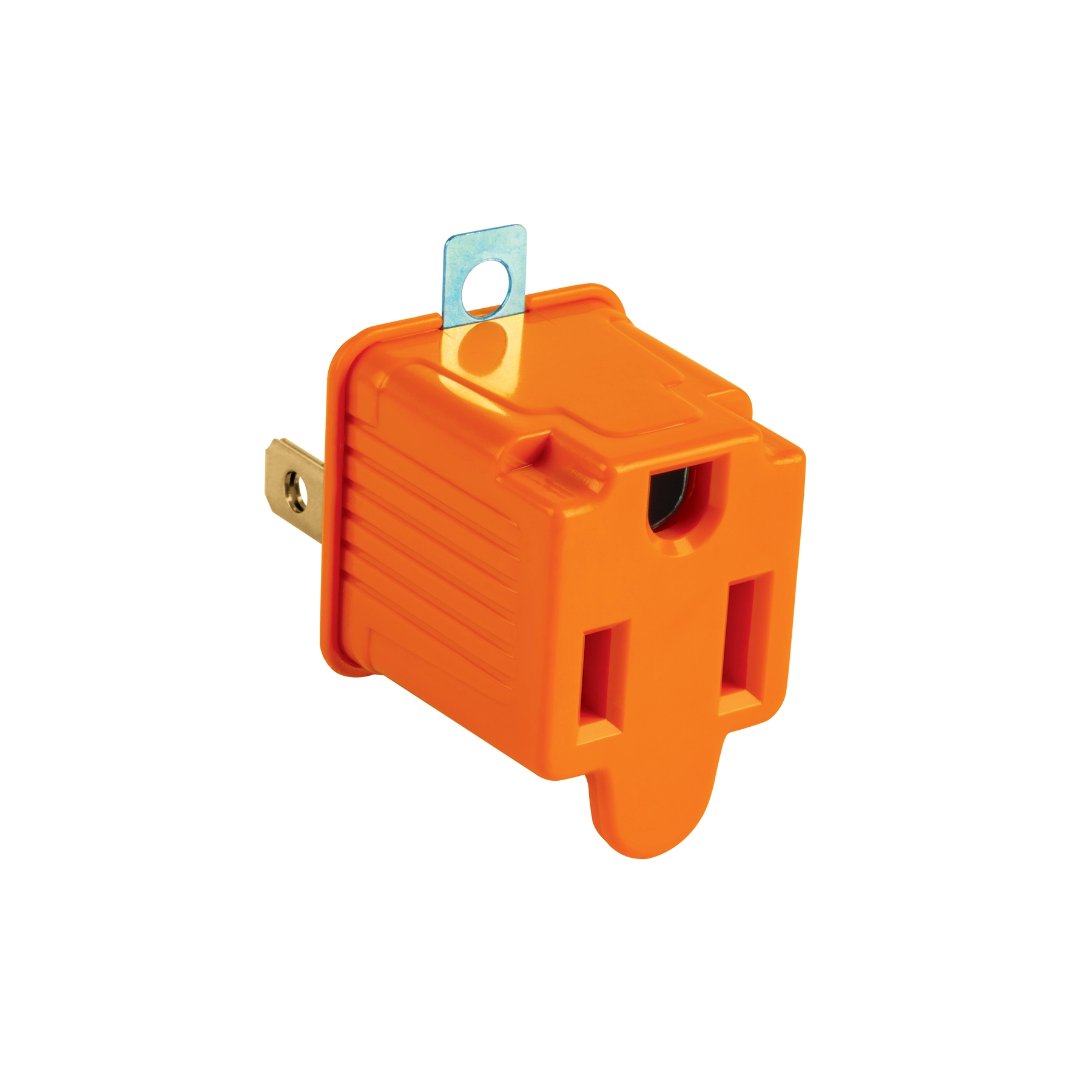 Adaptador 3 a 2, naranja, a granel, VOLTECK