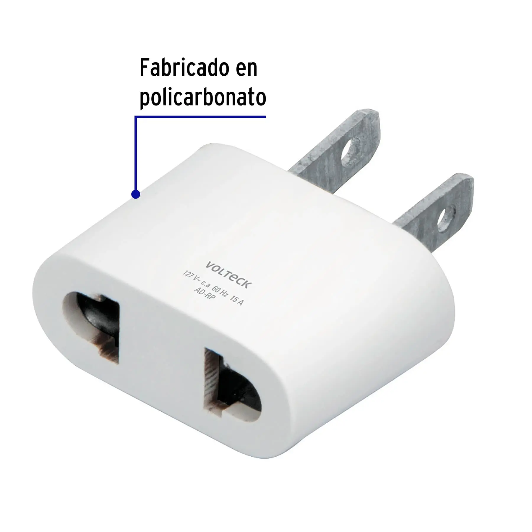 Adaptador barra redonda a plana, VOLTECK