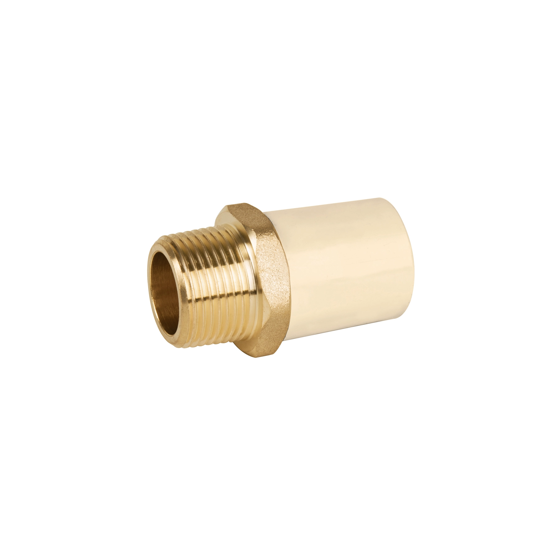 Adaptador macho de CPVC 3/4' con inserto y tuerca de latón