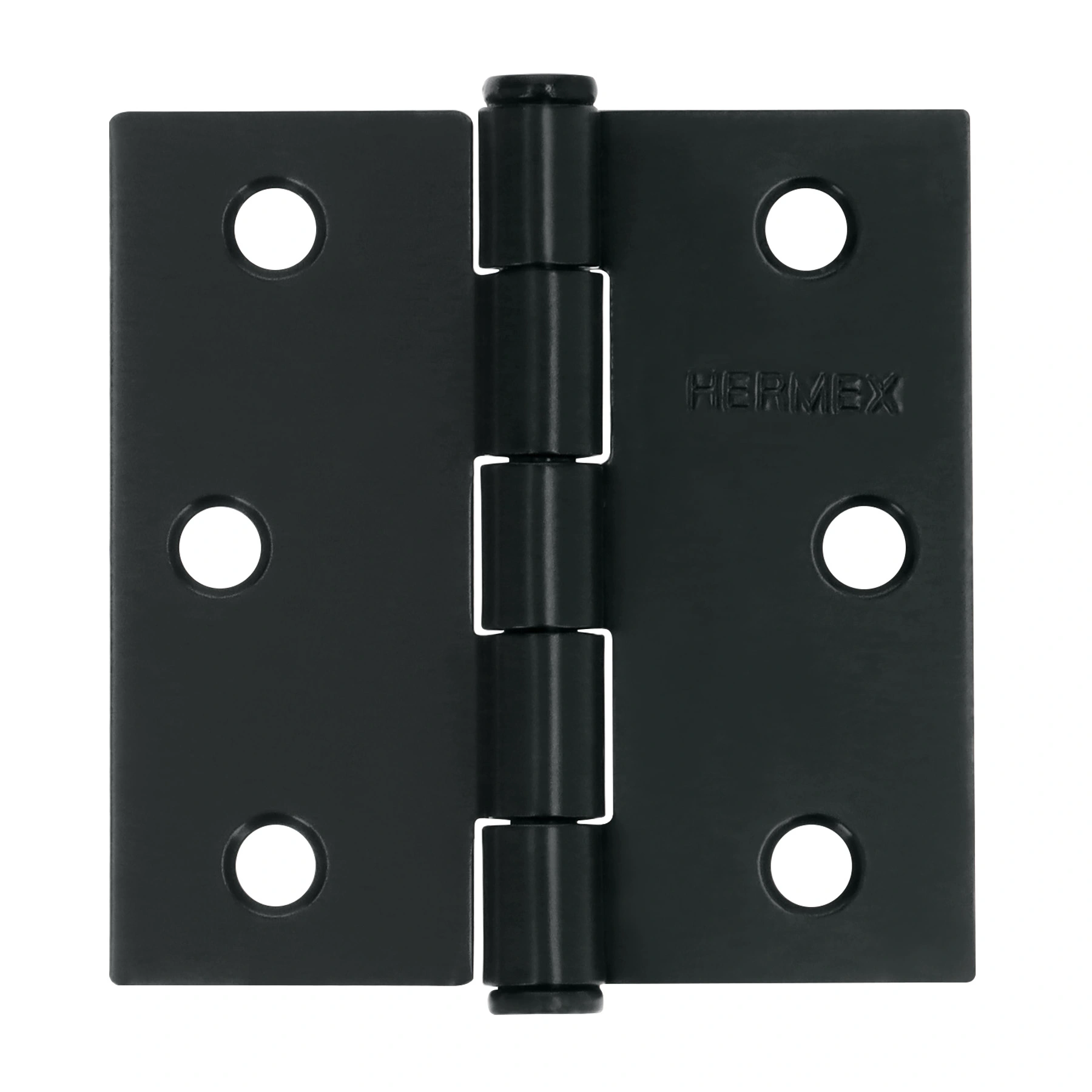 Bisagra cuadrada 2-1/2', acero negro mate, cabeza plana