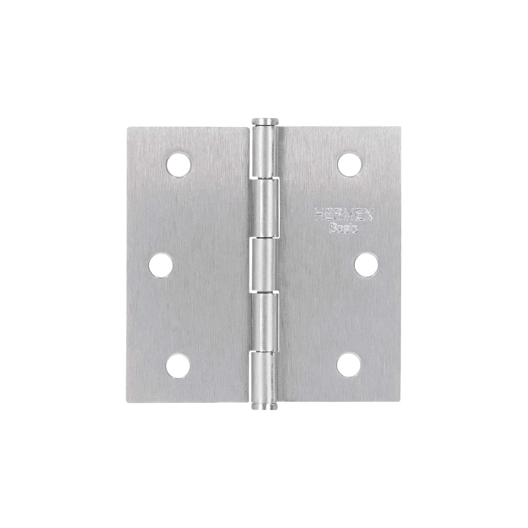 Bisagra cuadrada 2-1/2', acero satinado, cabeza plana, BASIC