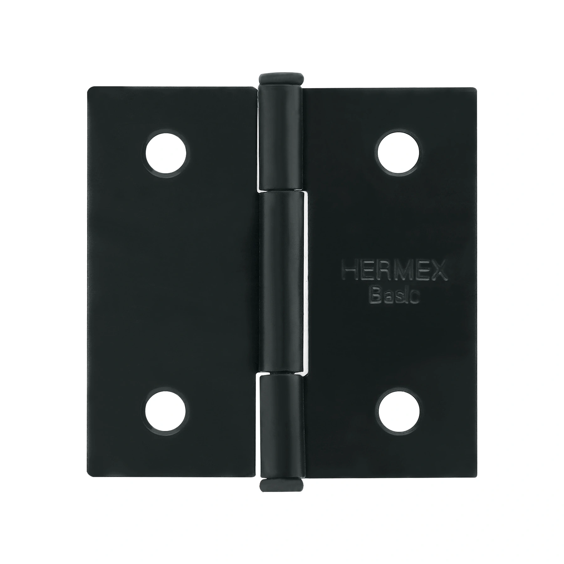 Bisagra cuadrada 2', acero negro mate, cabeza plana, BASIC