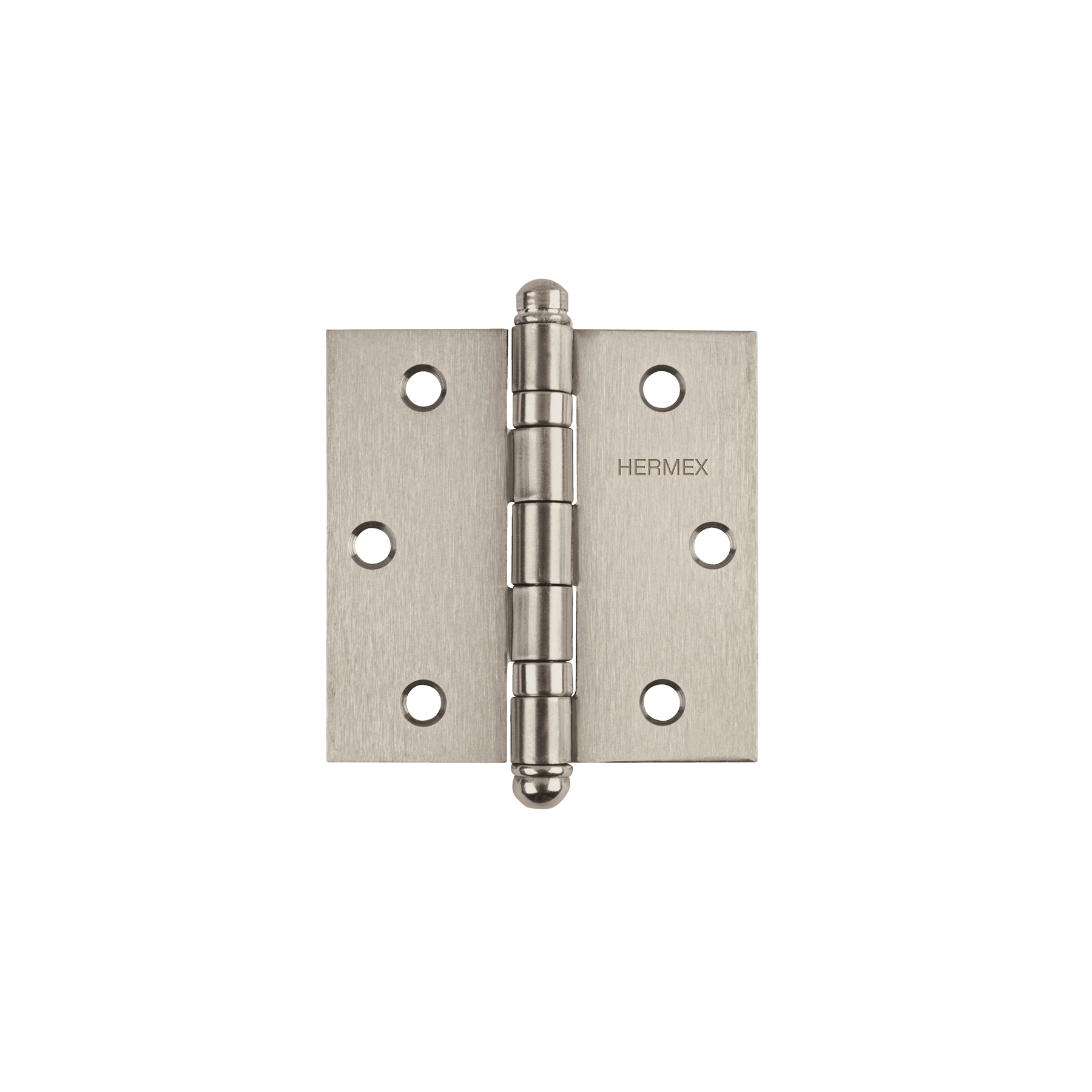 Bisagra cuadrada 3', acero inox, cabeza redonda, HERMEX
