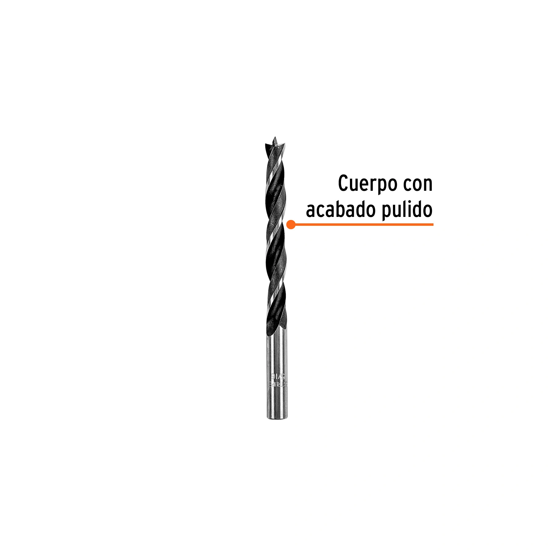 Broca con punta centradora para madera 5/16', TRUPER