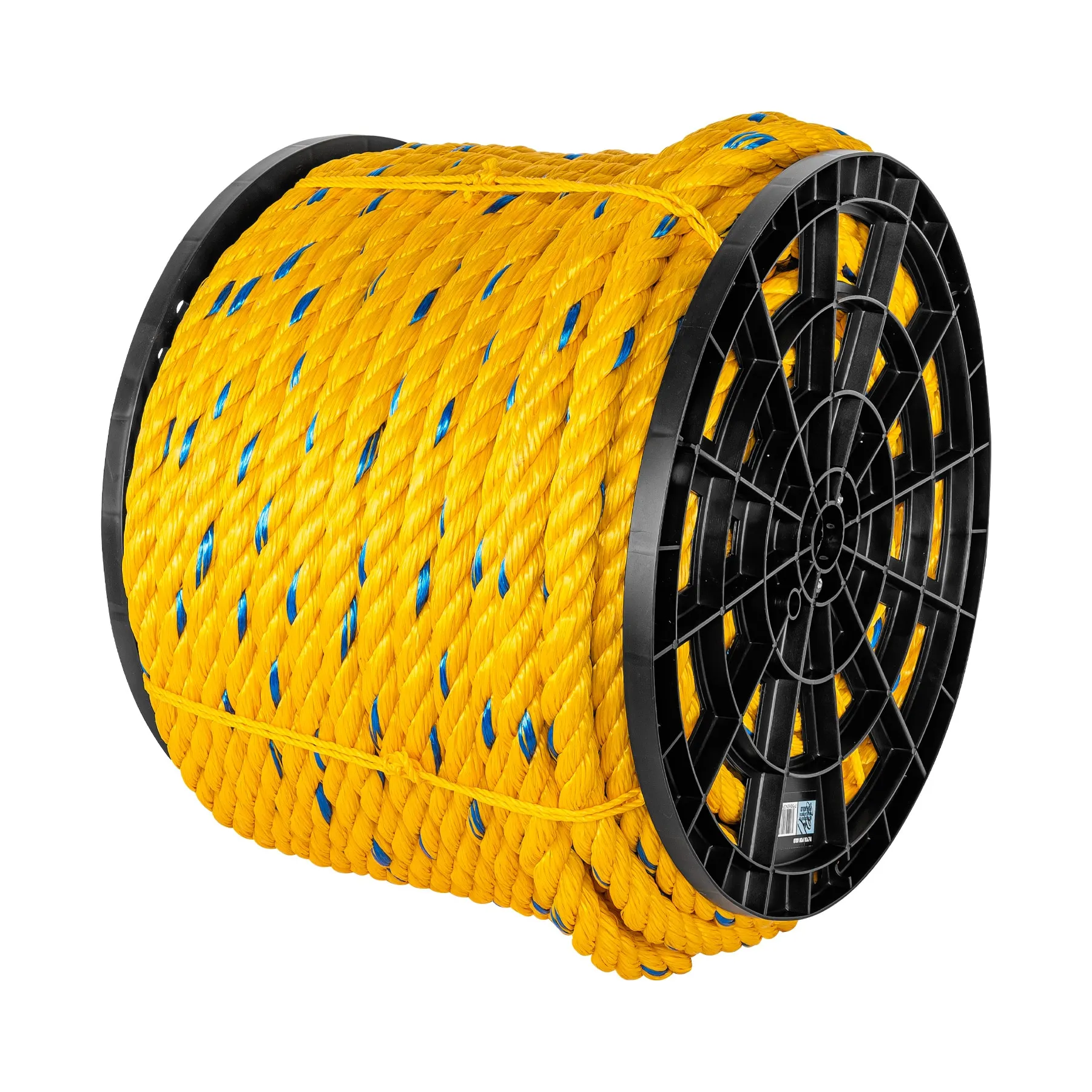 Kilo de cuerda amarilla de polipropileno 25mm, carrete 30kg