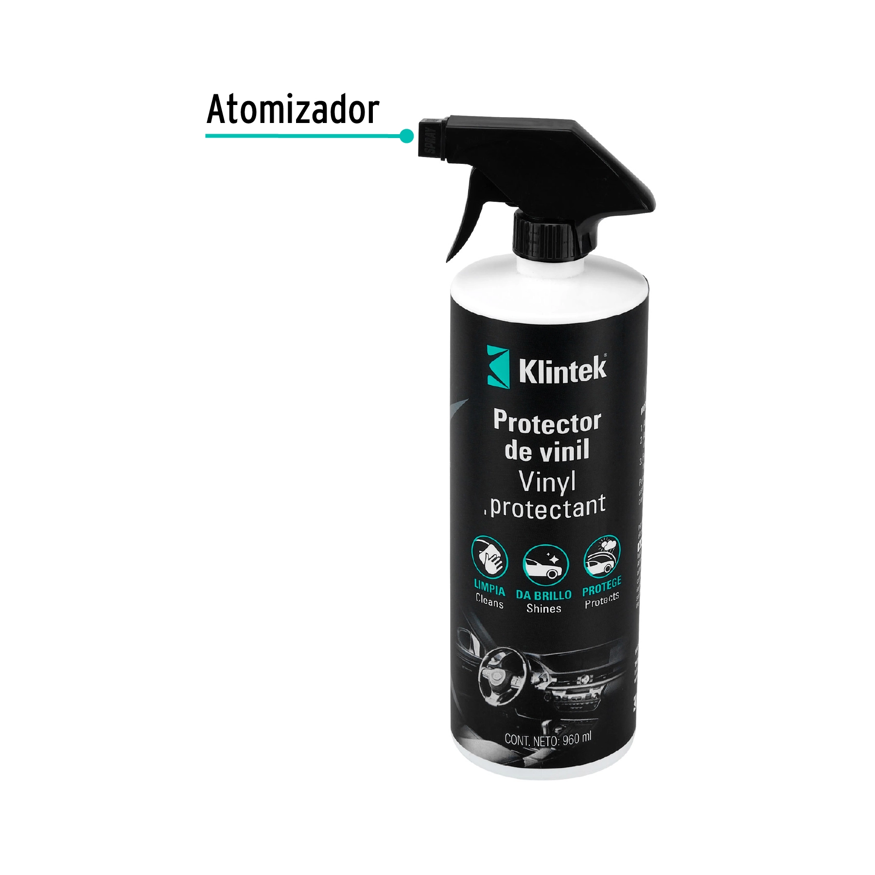 Líquido protector de vinil, 960 ml, KLINTEK