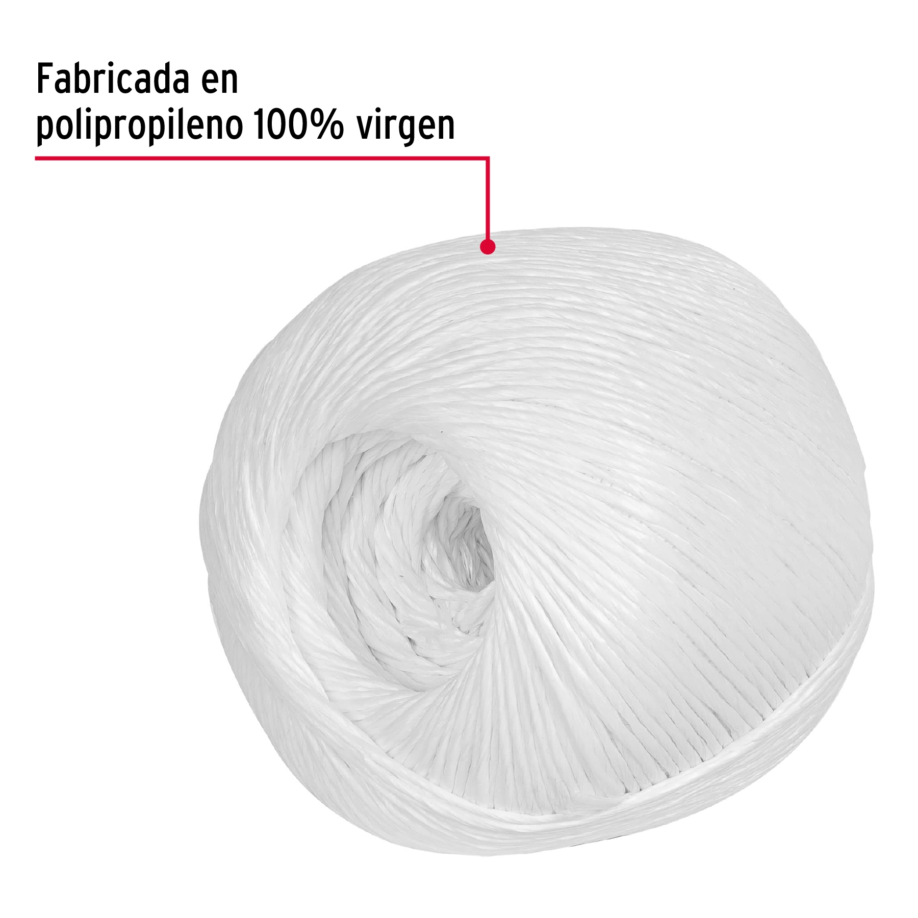 Rollo de rafia de 410 m color blanco calibre 2.2 g/m, FIERO